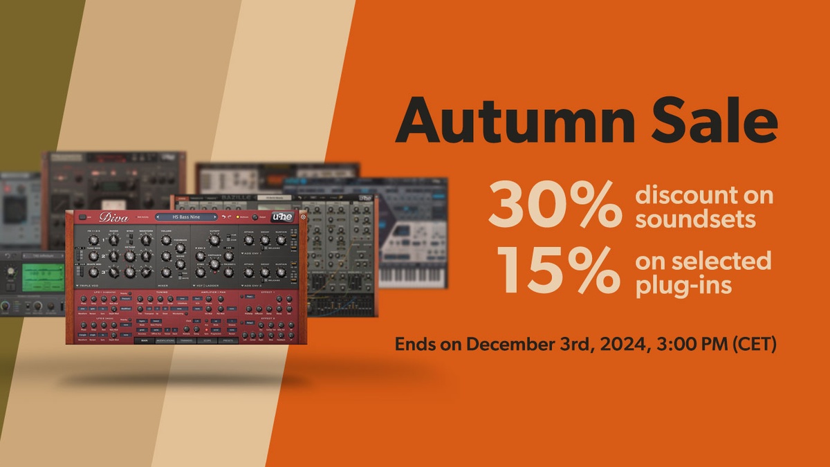 u-he launches Autumn Sale on Diva, Hive 2, Repro & more