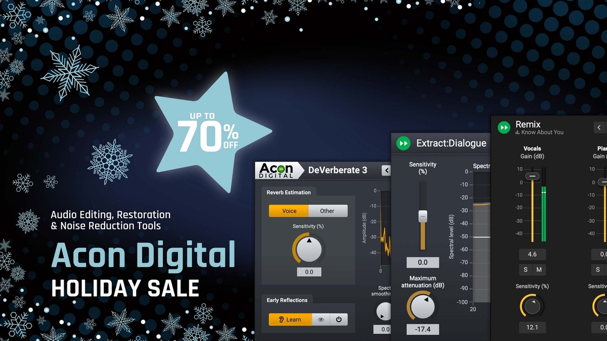 Acon Digital Holiday Sale: Save up to 70% on audio editing, restoration & noise reduction tools