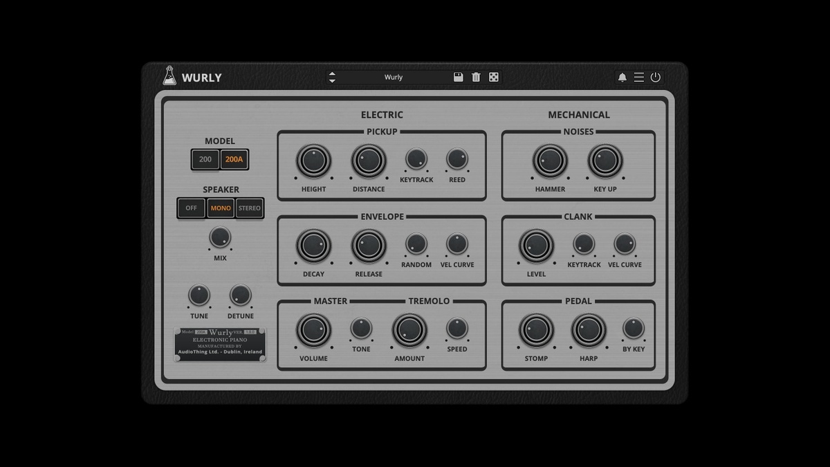 AudioThing updates Wurly electric piano instrument to v1.1