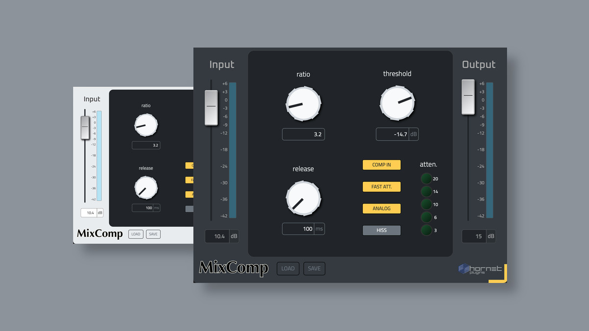 HoRNet Plugins releases MixComp free compressor effect plugin