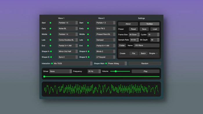 Ocean Swift Wavetable Creator update