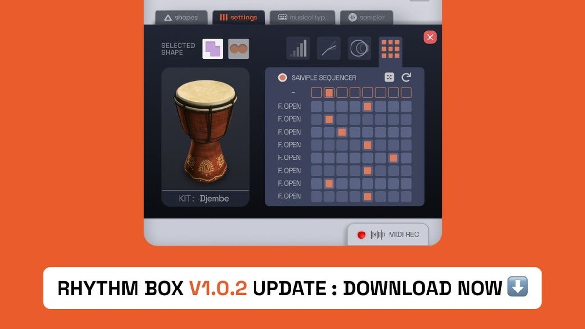 Pitch Innovations updates Rhythm Box MIDI plugin to v1.0.2