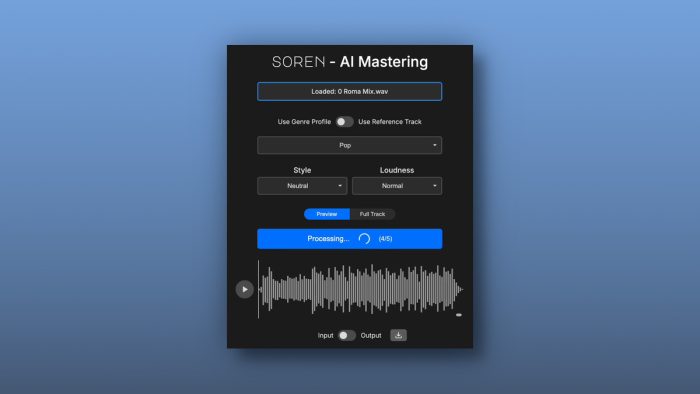 Rast Sound Soren AI Mastering