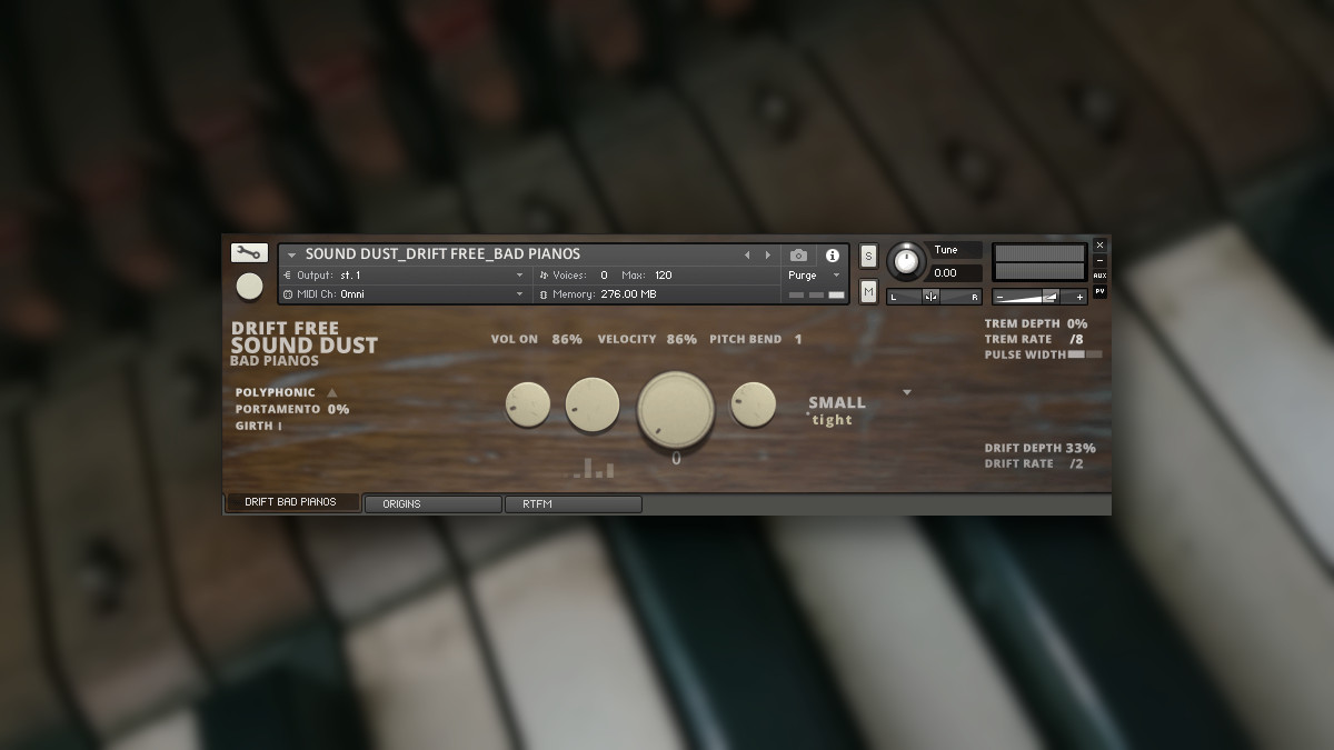 Sound Dust releases Drift Free – Bad Pianos for Kontakt