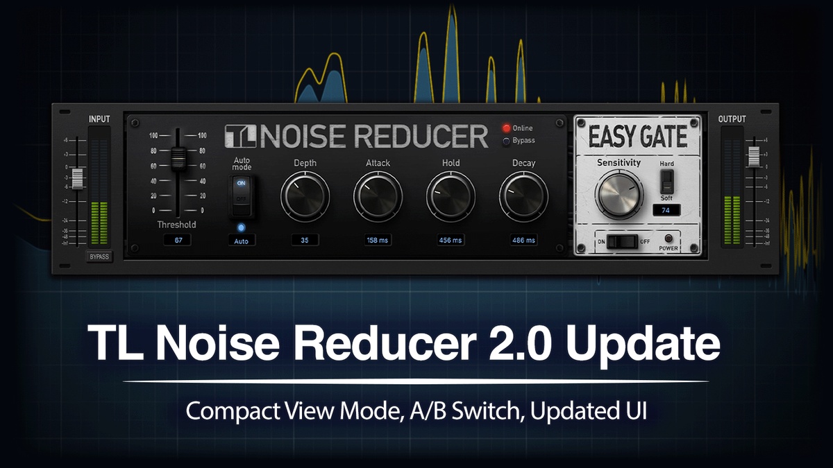 ToneLib updates TL NoiseReducer free noise gate plugin to v2.0