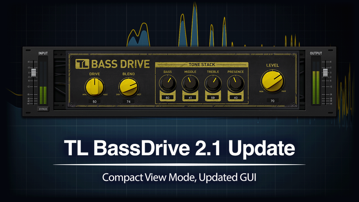 ToneLib updates TL BassDrive free guitar/bass effect plugin to v2.1.0