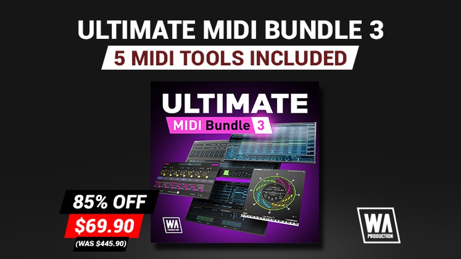 Save 85% on Ultimate MIDI Bundle 3 by W.A. Production