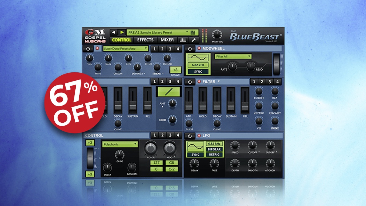 Save 67% on BlueBeast 2 virtual instrument by Gospel Musicians