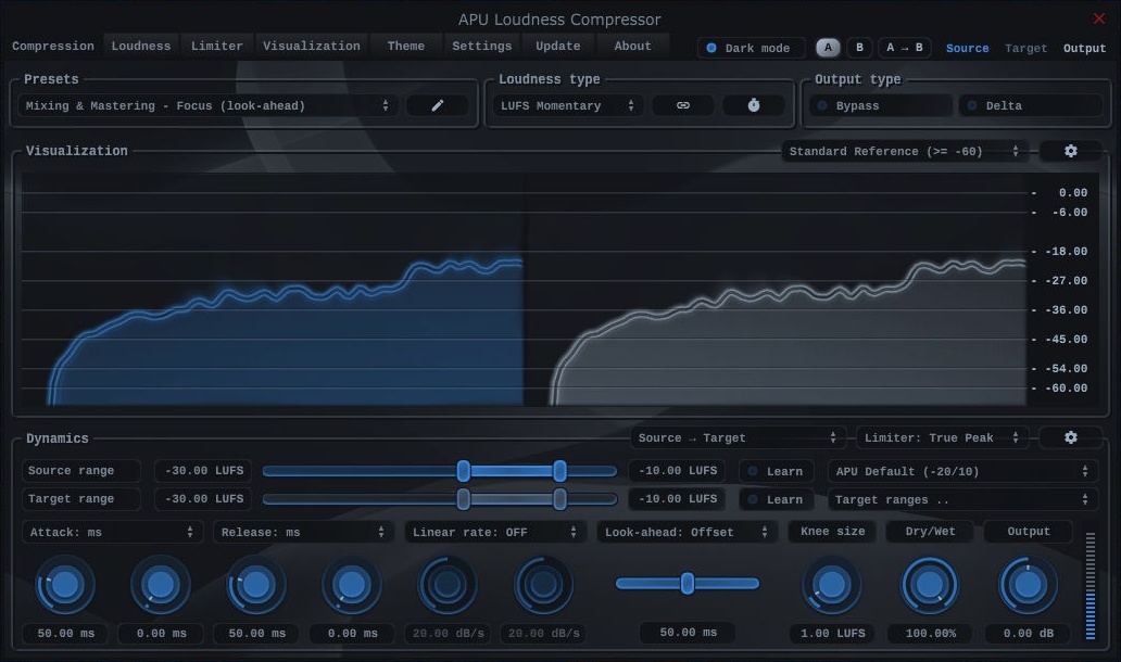 APU Software updates Loudness Series to v3.2.8