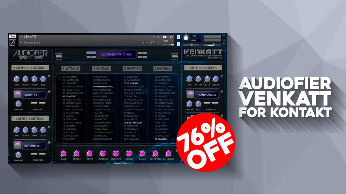 Save 76% on Venkatt instrument library for Kontakt by Audiofier