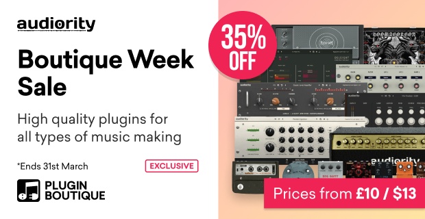 Boutique Week: Save 35% on effect plugins by Audiority