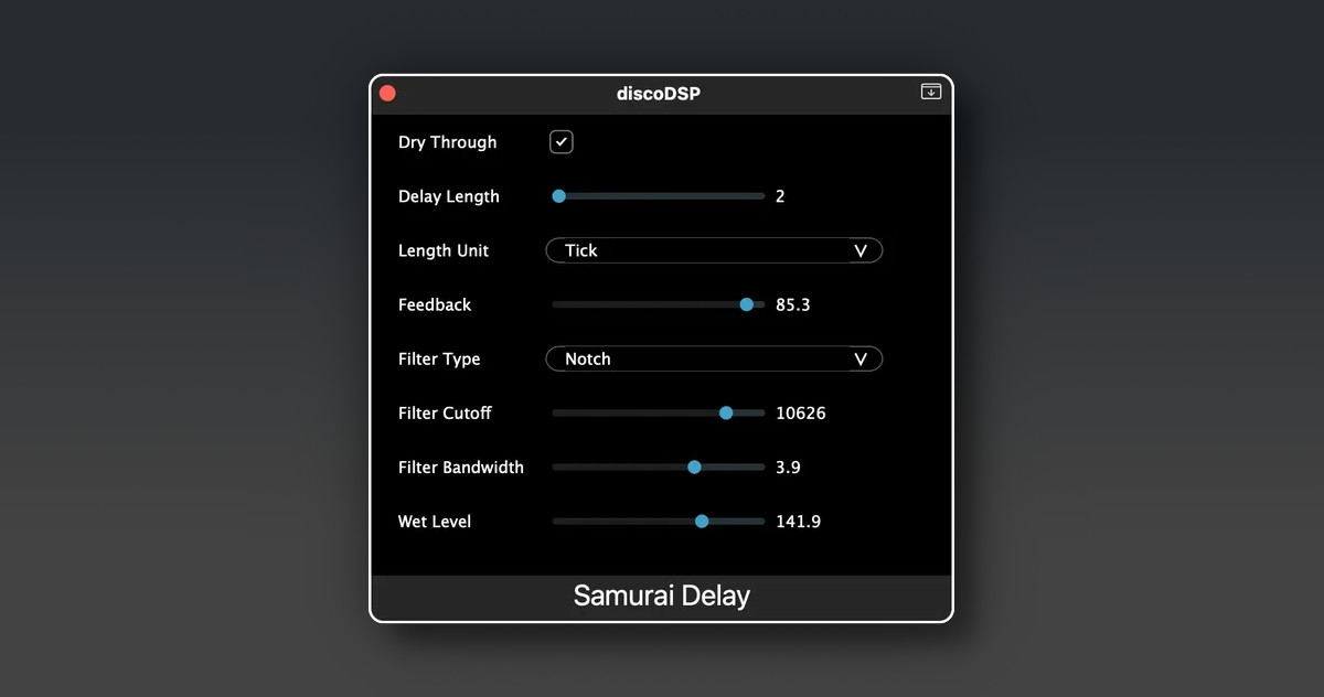 discoDSP releases FX Bundle 2.5 incl. Samurai Delay