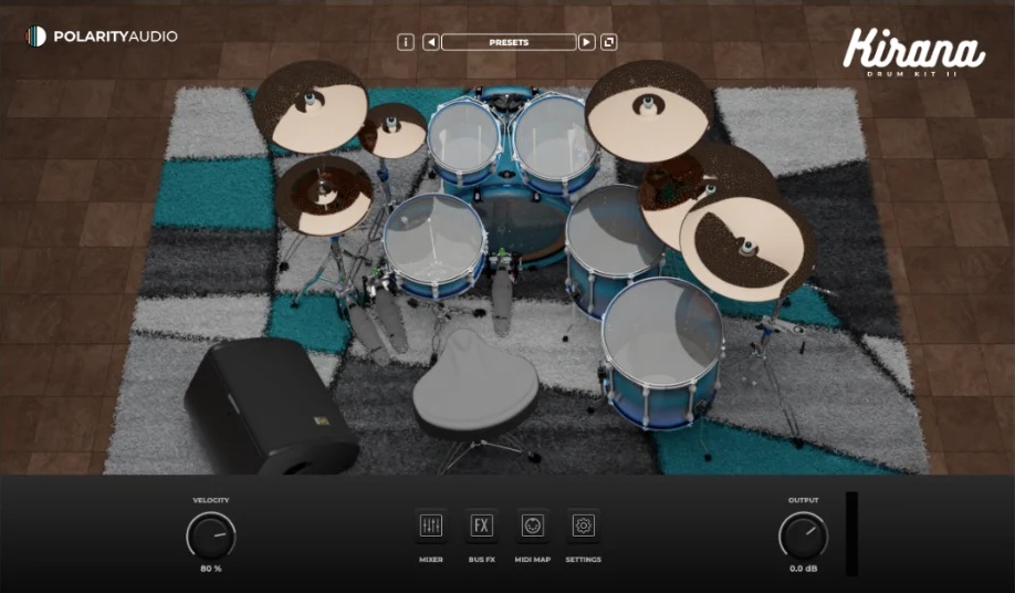 Polarity Audio releases Kirana Drum Kit II virtual instrument
