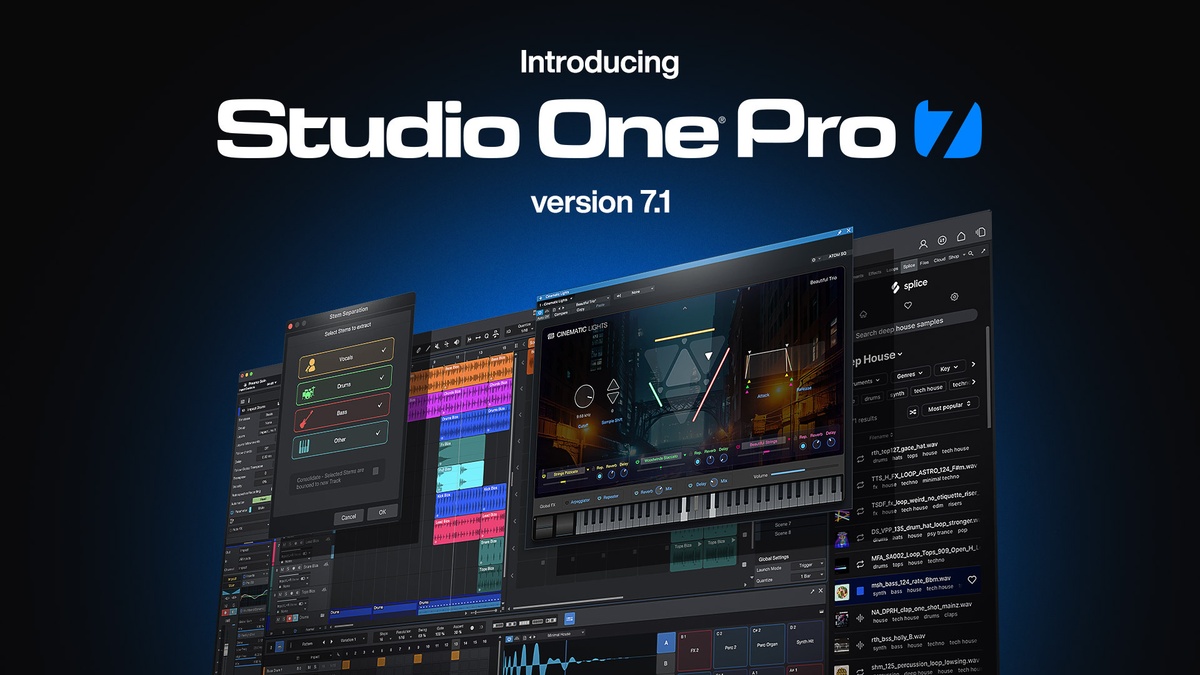 PreSonus releases Studio One Pro 7.1 incl. Cinematic Lights virtual instrument