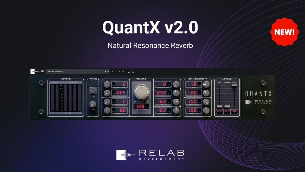 Relab Development updates QuantX reverb effect plugin to v2.0