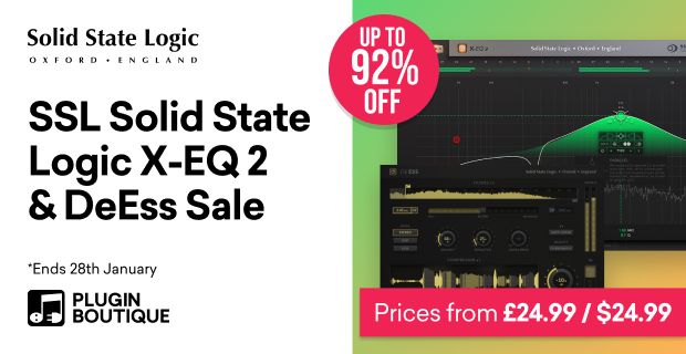 Save 90% on SSL X-EQ 2 and DeEss plugin bundle by Solid State Logic