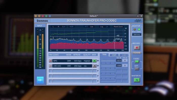 Sonnox Oxford Fraunhofer Pro-Codec