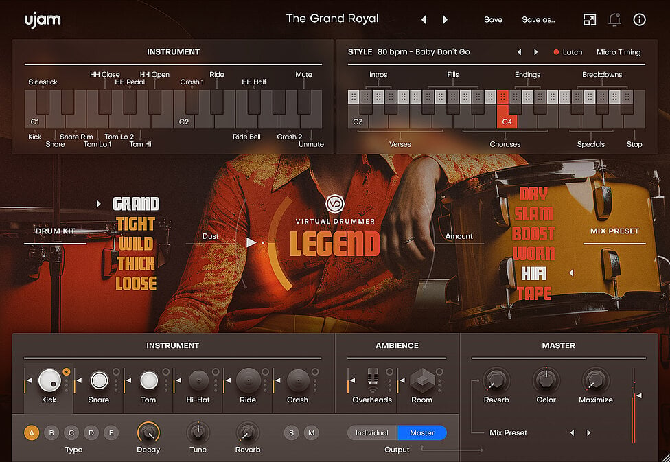 Save 80% on Virtual Drummer Legend by UJAM