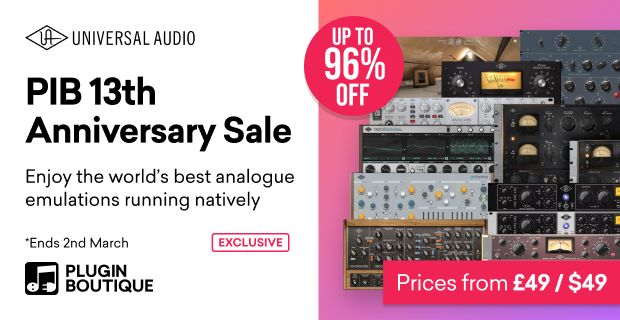 Save up to 96% on Universal Audio plugin bundles