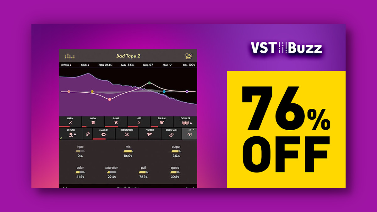 Bad Tape 2 effect plugin by Denise Audio on sale for $19 USD