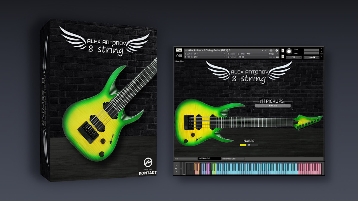 Antonov Samples releases 8 String Electric Guitar for Kontakt