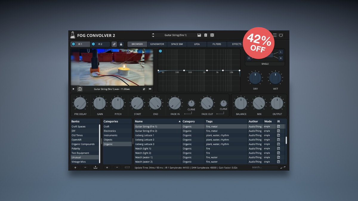 AudioThing updates Fog Convolver creative convolution plugin to v2.3