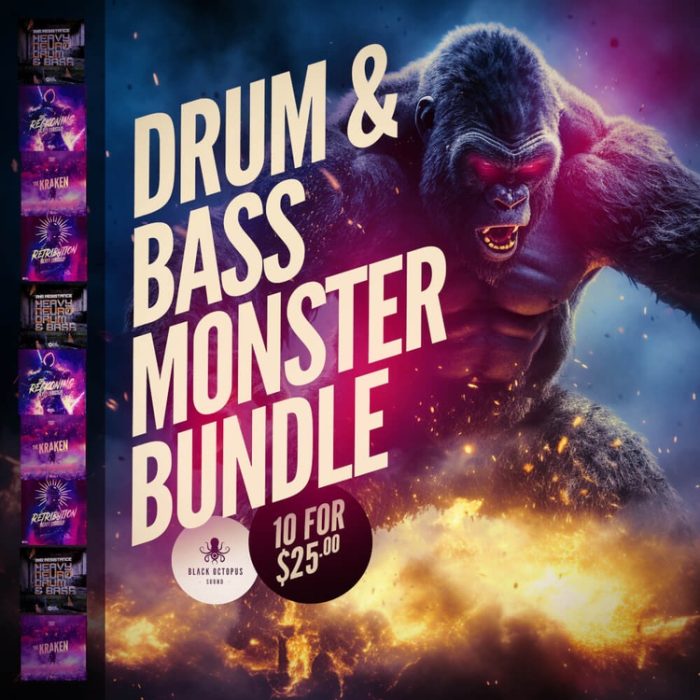 Black Octopus Drum and Bass Monster Bundle