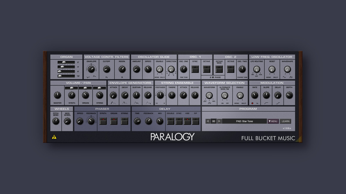 Full Bucket Music releases Paralogy free synthesizer