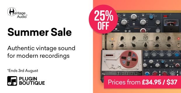 Save 25% on Heritage Audio’s effect plugins
