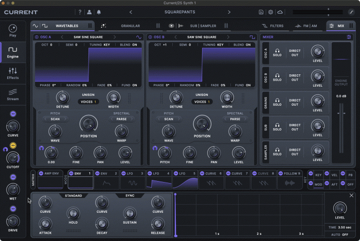Minimal Audio Current 2 Modulation Matrix