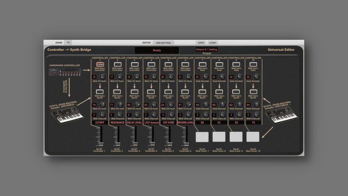 Momo Universal Editor and Controller Synth Bridge