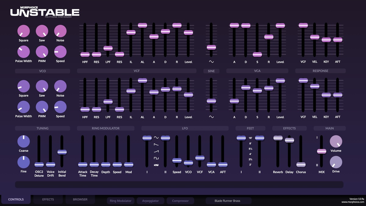 Morphoice releases Unstable polyphonic synthesizer (free beta)