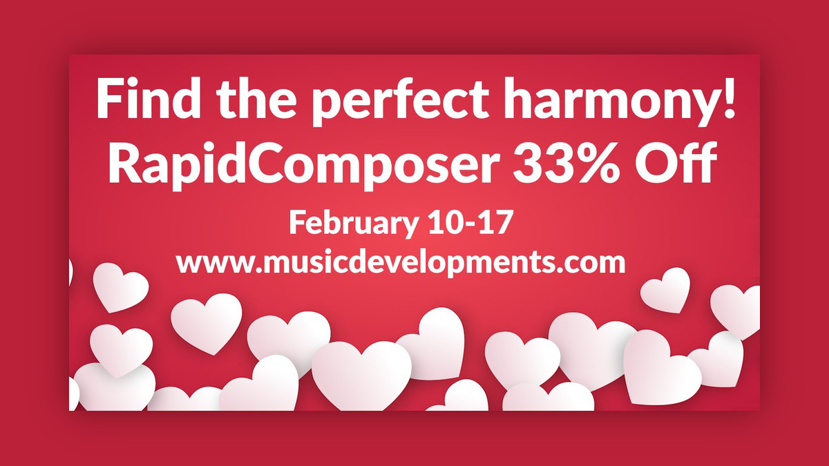 MusicDevelopments launches Valentine’s Day Sale with 33% OFF on products