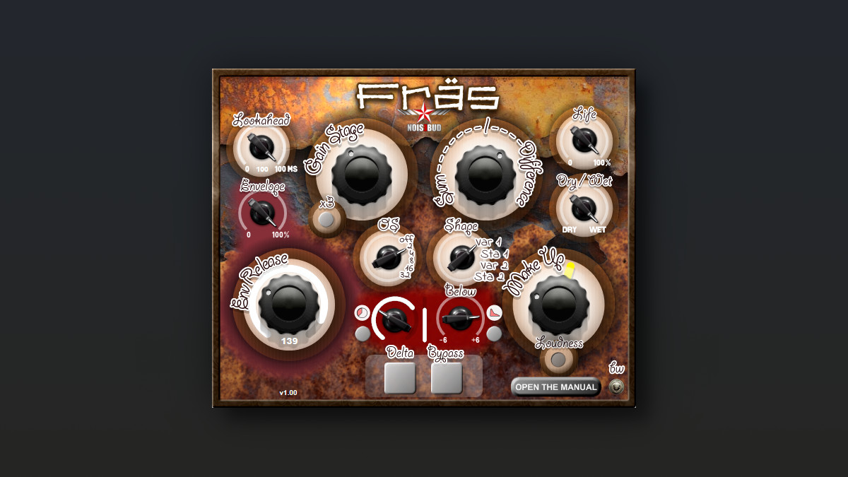 Noisebud releases Fräs dynamic saturator effect plugin