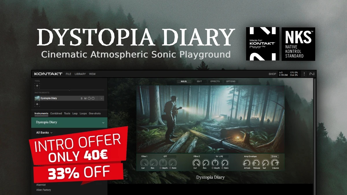 Ocean Swift releases Dystopia Diary cinematic sound design powerhouse for Kontakt Player