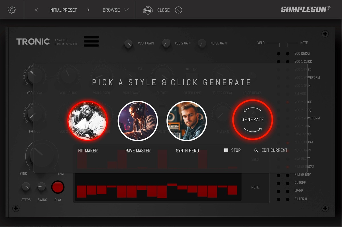 Sampleson releases Tronic generative drum synthesizer plugin