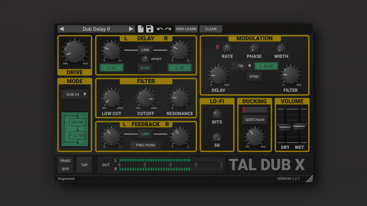 TAL-Software updates TAL-Dub-X delay plugin to v2.27