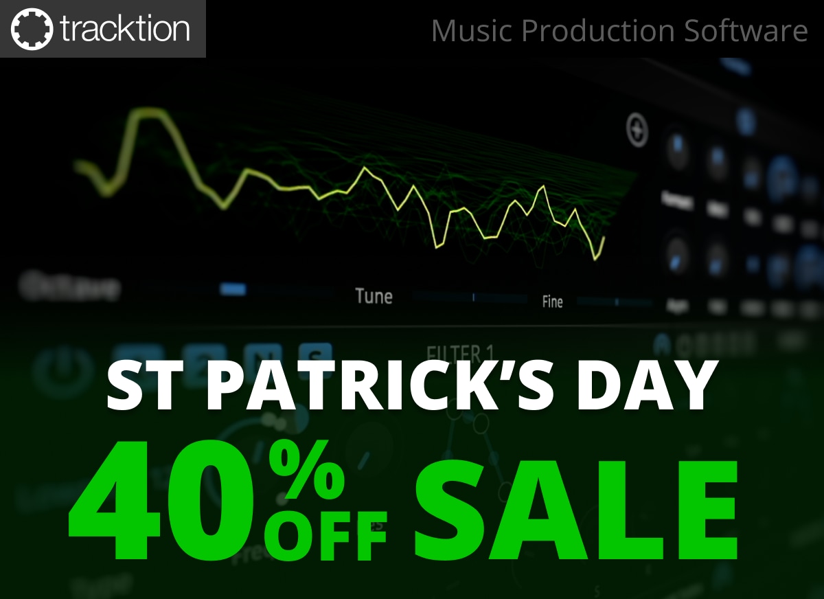 Tracktion launches St. Patrick’s Day Sale with 40% OFF