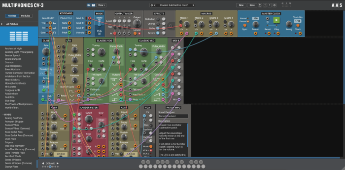 AAS Multiphonics CV-3 Classic Subtractive Patch