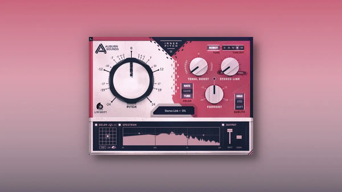 Auburn Sounds updates Inner Pitch effect plugin to v2.0