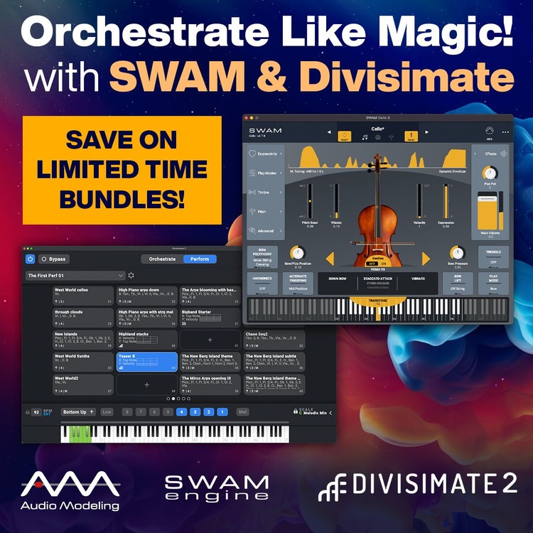 Divisimate and SWAM Instruments come together in limited-time bundle offerings