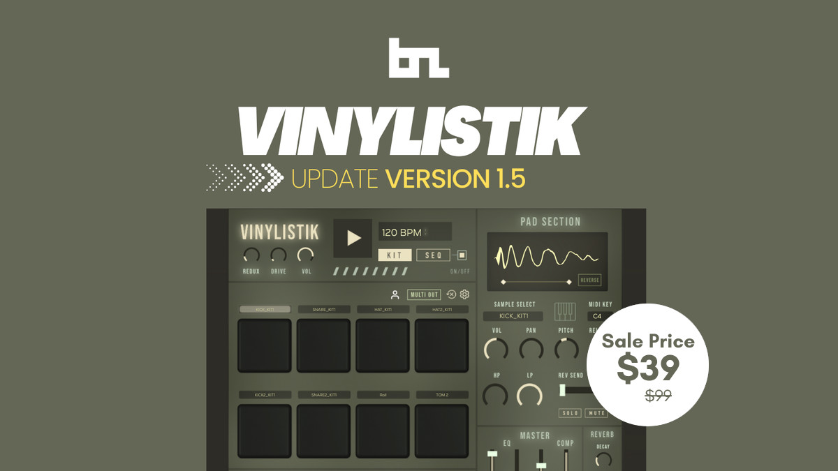 Beatskillz updates Vinylistik Boombap Machine plugin to v1.5