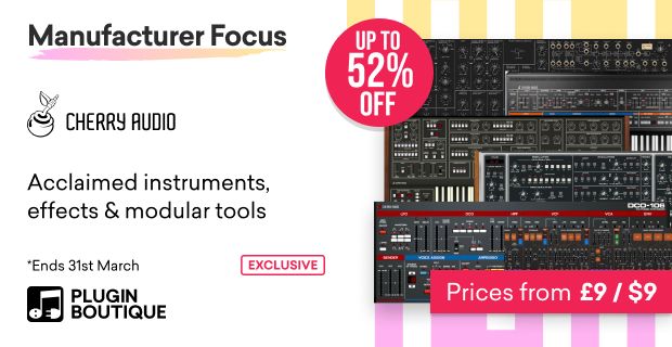 Save up to 52% on Cherry Audio’s synths & effects at Plugin Boutique