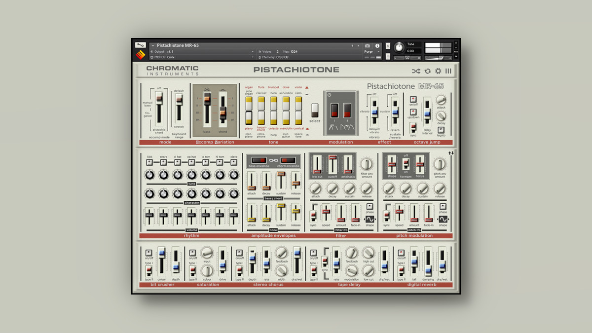 Chromatic Instruments releases Pistachiotone MR-65 for Kontakt