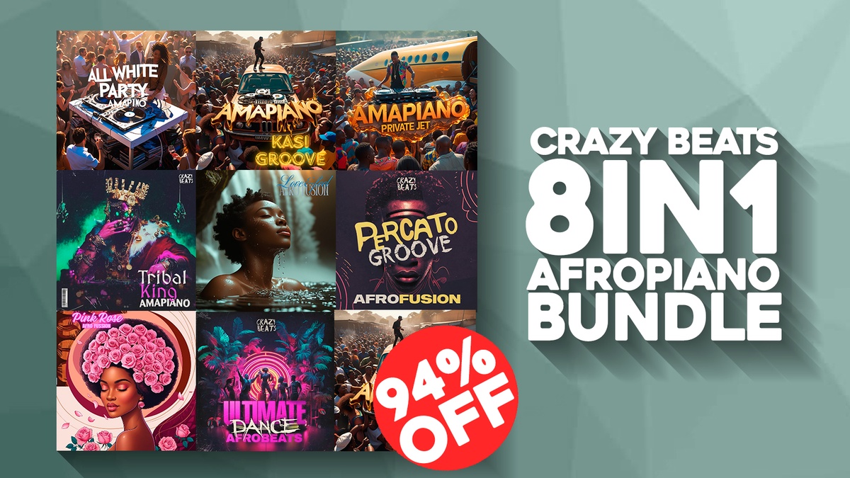 Save 94% on 8-in-1 Afropiano Bundle by Crazy Beats