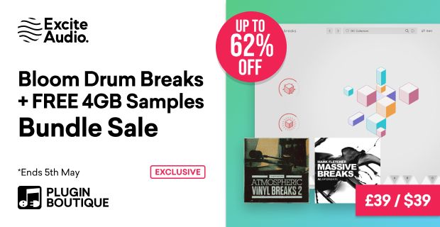 Bloom Drum Breaks + FREE 4GB Samples Bundle on sale for $39 USD