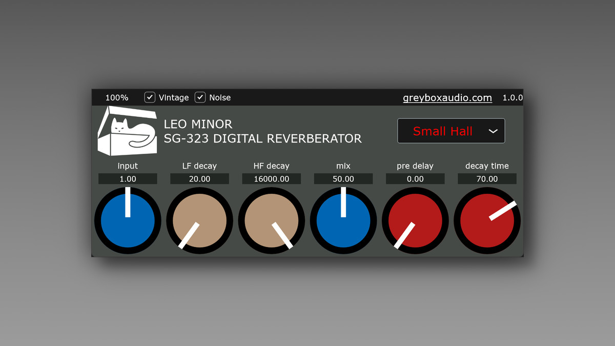 Greybox Audio releases SG-323 reverb effect plugin