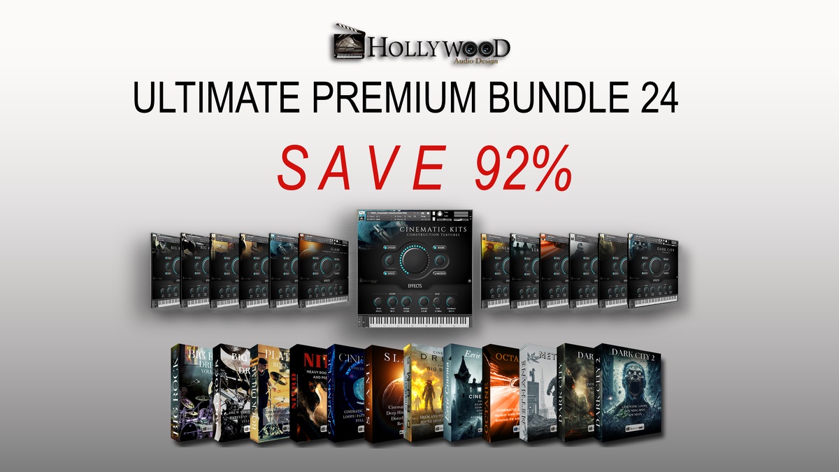 Save 92% on Premium Complete Bundle by Hollywood Audio Design