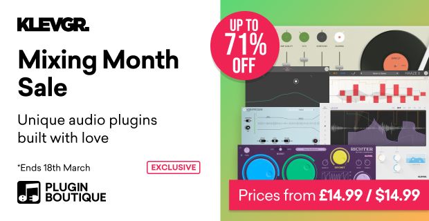 Save up to 71% on Klevgrand’s creative effect plugins