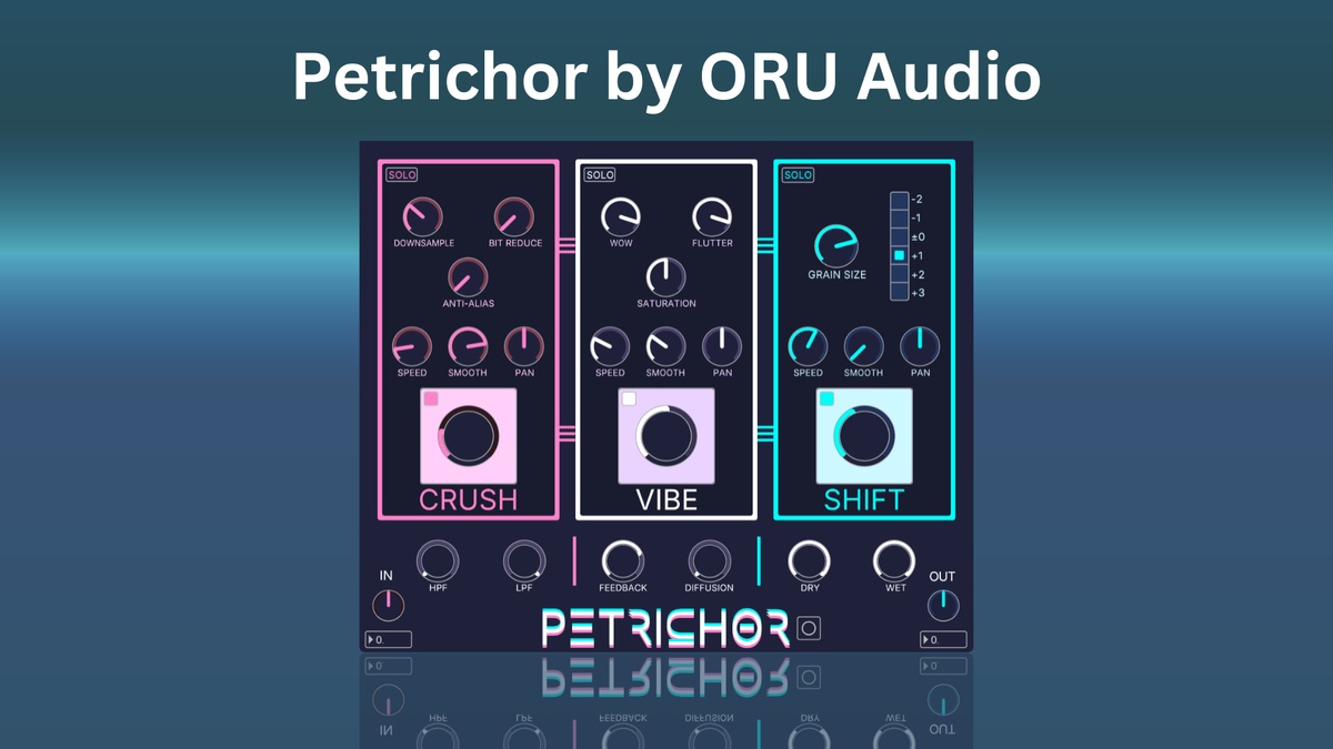 ORU Audio releases Petrichor granular delay plugin (FREE for limited time)